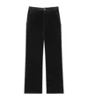 Saint Laurent Velvet Trousers Featuring Pockets In Black