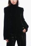 Saint Laurent Velvet Top With Padded Shoulders