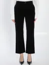 Saint Laurent Velvet Trousers Featuring Pockets In Black
