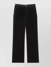 Saint Laurent Velvet Trousers Featuring Pockets In Black