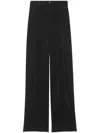 Saint Laurent Weite Hose Aus Samt In Black