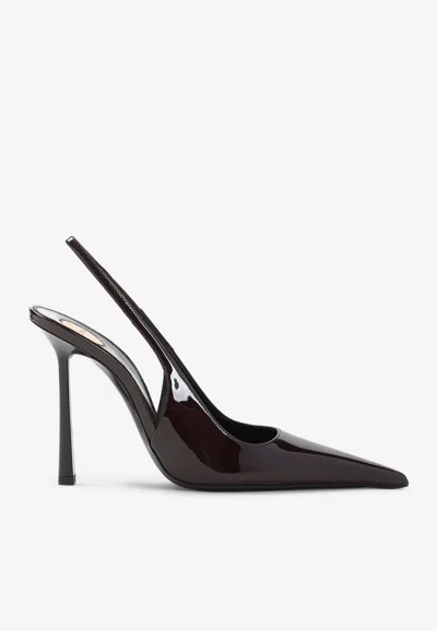 Saint Laurent Vendome 110 Leather Pumps In Brown