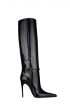 Saint Laurent Vendome Boots In Glazed Leather