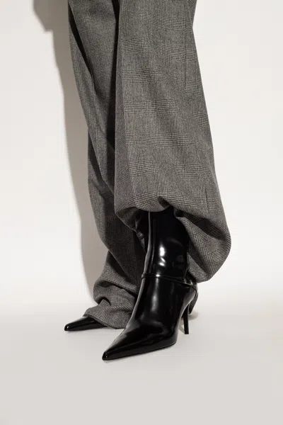 Saint Laurent ‘vendome' Heeled Ankle Boots In Black