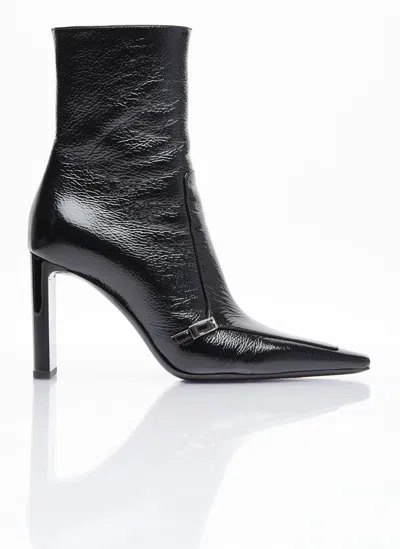 Saint Laurent Black Leather Vendome Ankle Boots