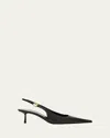 Saint Laurent Vendome Slingback Pumps In Smooth Leather In Black