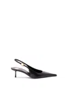 Saint Laurent Cherish 30 Slingback Satin Pumps In Black