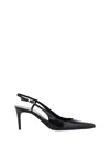 Saint Laurent Marilyn Patent-leather Slingback Pumps In Nero
