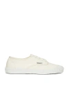 Saint Laurent Ivory Canvas Wes Sneakers In Milk