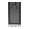 Saint Laurent Cassandre Jacquard Silk Scarf In Grey