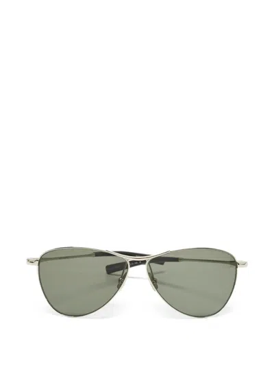 Pre-owned Saint Laurent Vesper Sl 831 Pilot-frame Sunglasses In Silver
