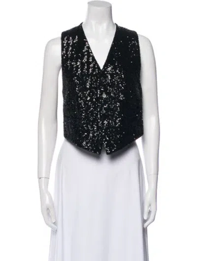 Pre-owned Saint Laurent Vest In Black