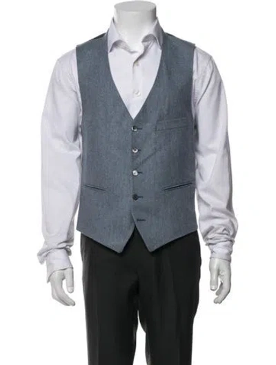 Pre-owned Saint Laurent Vest In Blue