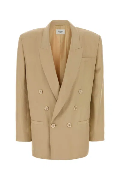 Saint Laurent Veste In Neutral