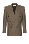 Saint Laurent Veste Armani Bascule Jacket In Taupe Chine