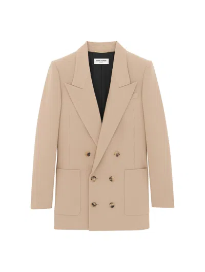 Saint Laurent Veste In Beige Vintage