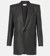 Saint Laurent Veste Cashmere Blazer In Grey