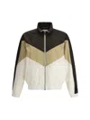 Saint Laurent Men's Veste De Sport Decou In Marron Ebene/ecru/be