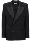 Saint Laurent Leger Armure Blazer And Suits In Black