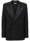Saint Laurent Leger Armure Blazer And Suits In Black