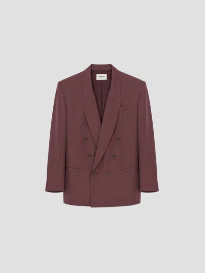 Saint Laurent Veste Haboutaï Mini Fashion Piece In Aubergine
