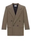 Saint Laurent Paris Women Giacca In Lana Vichy