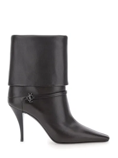 Saint Laurent Vicky 90 Dream Boots Nappa Pianosa Harris In Multicolor