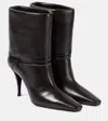 Saint Laurent Niki Smooth Leather Ankle Boots Shoes In Black