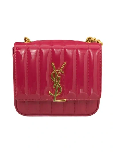 Saint Laurent Vicky Fuchsia Paint In Red