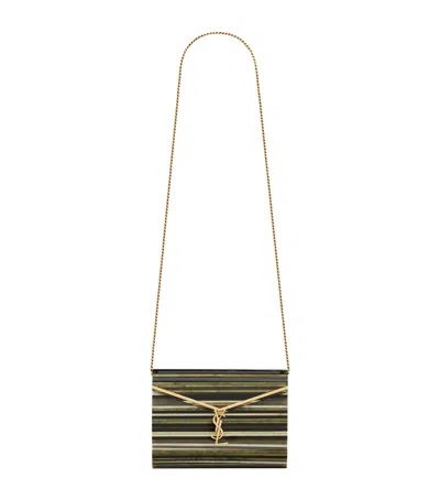 Saint Laurent Vicky Minaudiã¨re Clutch Bag In Black