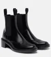 Saint Laurent Vincent 50 Leather Ankle Boots In Black