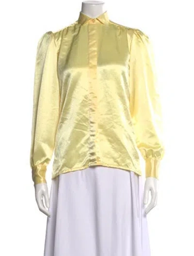 Pre-owned Saint Laurent Vintage 1970's Blouse In Yellow