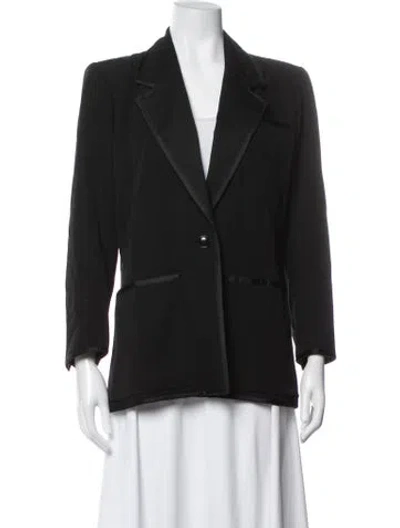 Pre-owned Saint Laurent Vintage 1980's Blazer In Black