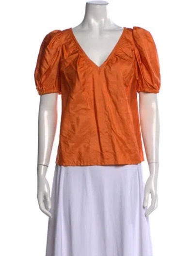 Pre-owned Saint Laurent Vintage 1980's Blouse In Orange