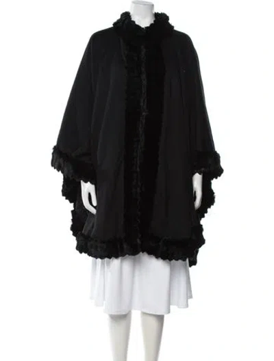 Pre-owned Saint Laurent Vintage 1980's Cape In Black