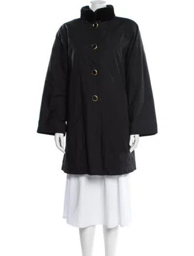 Pre-owned Saint Laurent Vintage 1980's Coat In Black