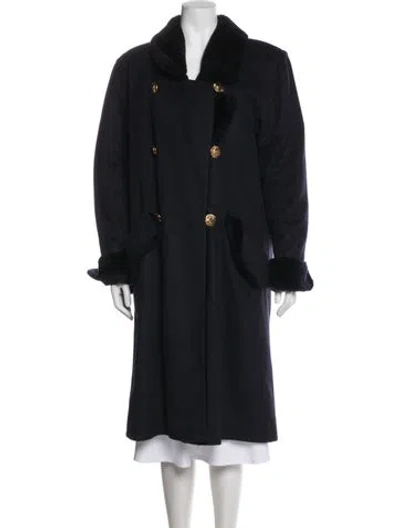 Pre-owned Saint Laurent Vintage 1980's Coat In Blue
