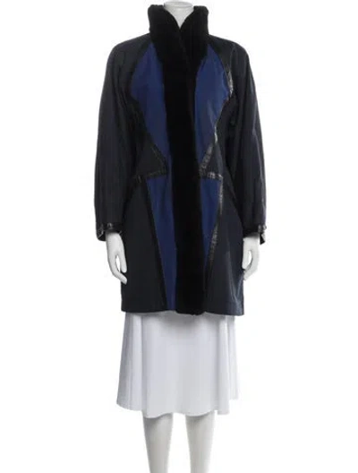 Pre-owned Saint Laurent Vintage 1980's Coat In Blue
