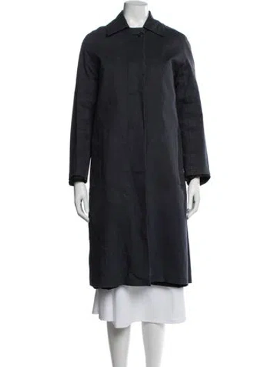 Pre-owned Saint Laurent Vintage 1980's Coat In Blue