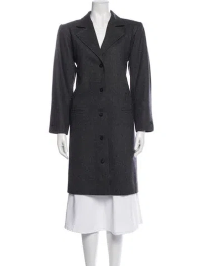 Pre-owned Saint Laurent Vintage 1980's Coat In Gray