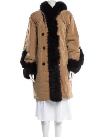 Pre-owned Saint Laurent Vintage 1980's Coat In Neutral