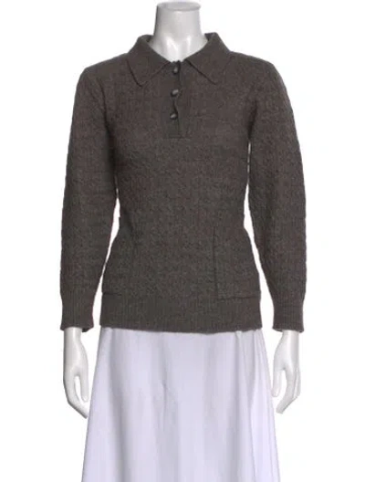 Pre-owned Saint Laurent Vintage 1980's Sweater In Gray