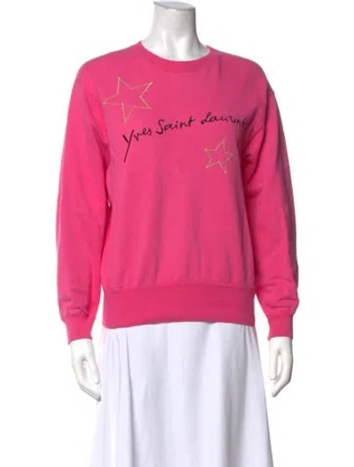 Pre-owned Saint Laurent Vintage 1990's Sweatshirt In Pink