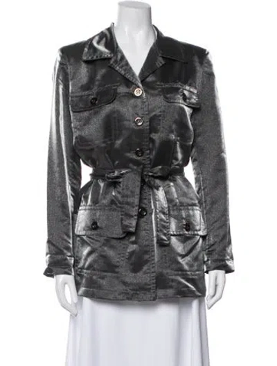 Pre-owned Saint Laurent Vintage 1990's Utility Jacket In Silver