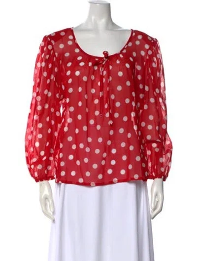 Pre-owned Saint Laurent Vintage 1992 Blouse In Red