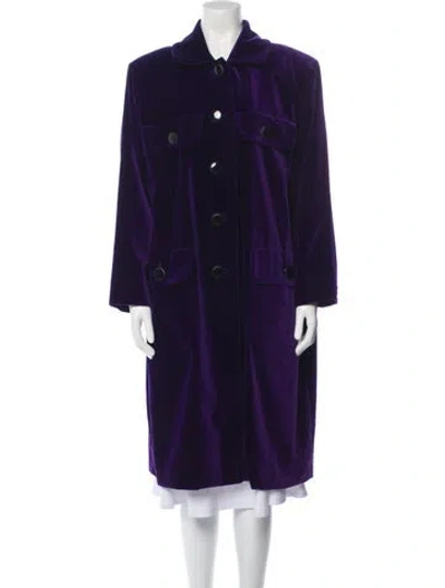 Pre-owned Saint Laurent Vintage 1994 Coat In Purple