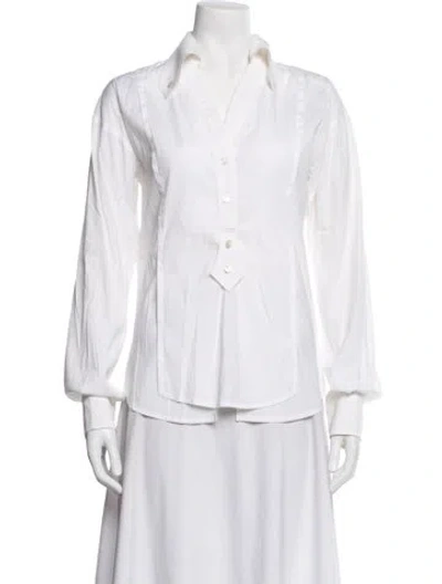 Pre-owned Saint Laurent Vintage 2000's Blouse In White