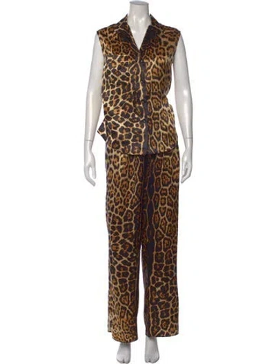 Pre-owned Saint Laurent Vintage 2000's Jumpsuit In Brown