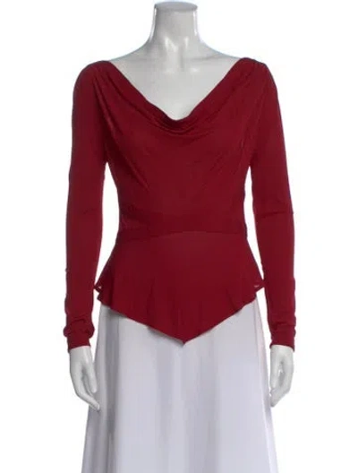 Pre-owned Saint Laurent Vintage 2000's Top In Red