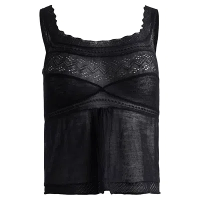 Pre-owned Saint Laurent Vintage 2000's Yves  Black Cashmere Tank Top